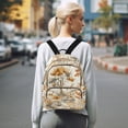 thumbnail image 7 of FORMRS Mini Backpack Purse for Women Quilted Travel Daypack Casual Shoulder Bag, Forest Pattern, 7 of 7