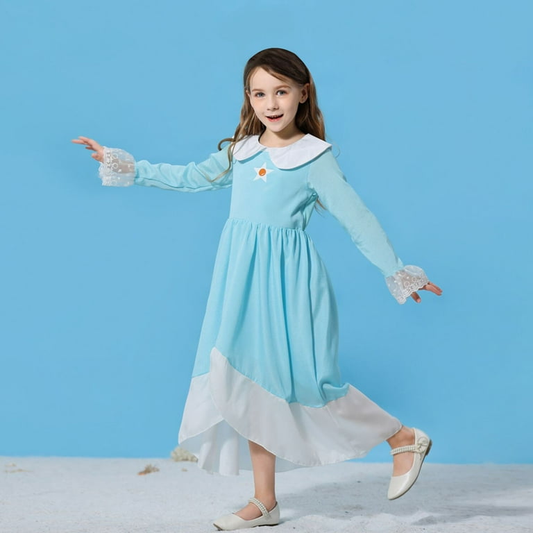 Princess peach top blue dress