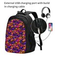 thumbnail image 2 of Balery Skull Print USB Charging Backpack for Men and Women - Water-Resistant, Anti-Theft Laptop Backpack with USB Port for Travel, Work, School, and College, 2 of 7