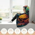 thumbnail image 5 of Halloween Wearable Blanket Cozy Hooded Blanket Pumpkin Throw Cloak Wrap for Men Women Gifts, 5 of 6