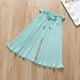 thumbnail image 4 of Conjunto de niña REDARER con estampado de letras: top con mangas con volantes y pantalón fruncido de gasa, corte holgado con ribete de volantes, talla 3-4 años, 4 of 4