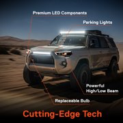 TRUE MODS Projector Optic Headlight Assembly Replacement for 2014-2020 Toyota 4Runner [DOT] LED Sequential Turn Signal Custom Aftermarket Front Driver Passenger High Low Beam Head Light Lamp Bulb