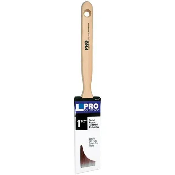 1-1/2" Pro Solutions 22215 SRT Polyester Paint Brush Angle Sash, Standard Handle