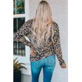 thumbnail image 1 of ABPHQTO Tops de manga larga de leopardo con cuello en V cruzado de leopardo para mujer, 1 of 5