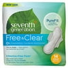 Seventh Generation Free & Clear Overnight Maxi Pads with Wings - Pack of 12