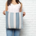 thumbnail image 2 of Blue Striped Pillow Covers 26x26 Inch Decorative Throw Pillow Cover, Modern Farmhouse Stripes Grey Sofa Pillowcases Accent Cushion Case Home Decor Bedroom Living Room, 2 of 6