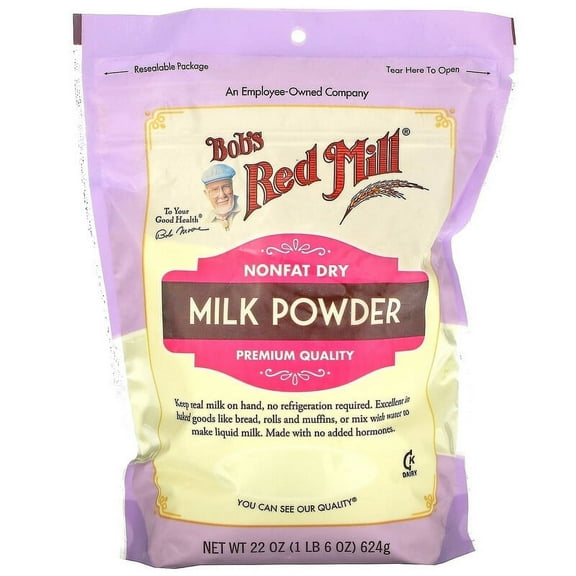 Bob's Red Mill, Milk Powder, Nonfat Dry, 22 oz Pack of 2