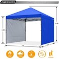 thumbnail image 2 of ABCCANOPY 10ft x 10ft Easy Pop up Outdoor Canopy Tent With 2 Side Walls, Blue, 2 of 5