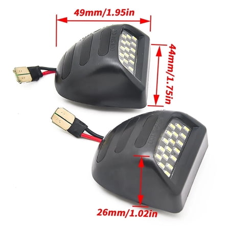 6000K Xenon White LED License Plate Light for Chevy Silverado GMC Sierra Trucks