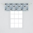 thumbnail image 2 of Ambesonne Constellation Window Valance, Polar Bear Silhouettes with Stars Doodle Style Illustration, Curtain Valance for Kitchen Bedroom Decor with Rod Pocket, 54" X 18", Pale Blue Black Bluegrey, 2 of 3