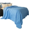 thumbnail image 3 of Somerset Home Solid Color Bed Quilt, King, Blue, 3 of 3