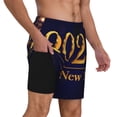 thumbnail image 2 of Balery 2025 Happy New Year 3 Mens Swim Trunks Swim Shorts for Men Quick Dry Inseam Beach Shorts with Compression Liner Pocket-X-Large, 2 of 9
