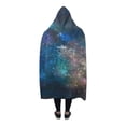 thumbnail image 3 of HATIART Hooded Throw Wrap Space Galaxy with Nebula Stardust Wearable Blanket 56x80 Inch Comfortable Softness, 3 of 3