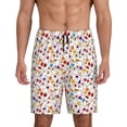thumbnail image 1 of Balery Drink And Cocktail Glasses Pantalones cortos de pijama de punto de algodón para hombre con cinturilla y bolsillos-Medium, 1 of 6
