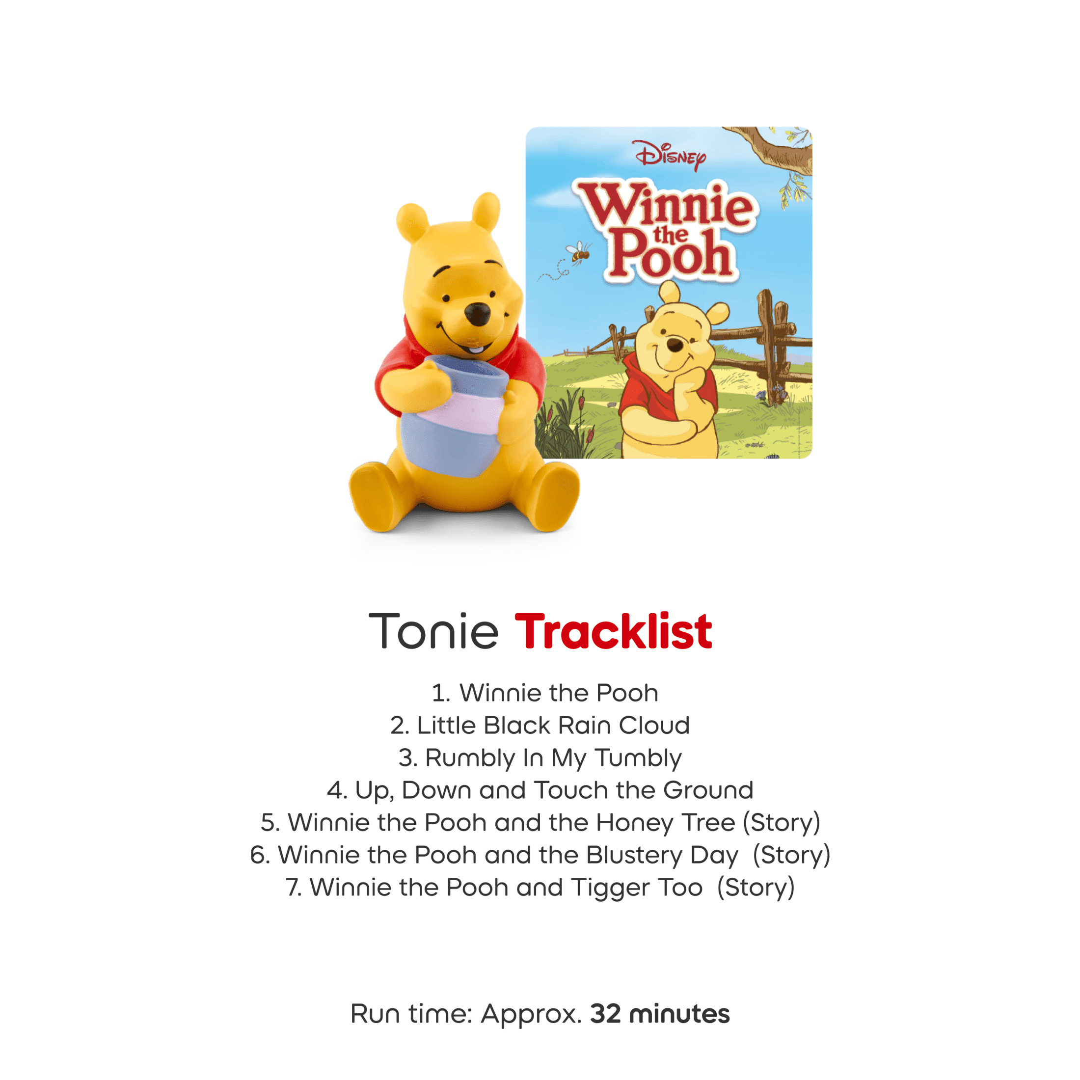 tonies Winnie the Pooh from Disney Audio Toy Figurine, Age Group 3+