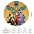 thumbnail image 2 of Power Rangers Round Tablecloth Print Decorative Table Cover Washable Table Cloths for Dining Party Picnic 60x60in, 2 of 8