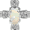 Sterling, variant on JewelersClub Opal Cross Necklaces for Women – 14k Gold over Silver Cross Necklace for Women Over .925 Sterling Silver Cross with White Diamond Accents – Hypoallergenic Cross Pendant