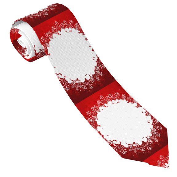 Sigee Winter Christmas Snowflake for Elegant Men's Necktie,Classic Tie for Formal and Casual Occasions