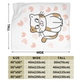 thumbnail image 5 of Cat Kitten Cartoon Throw Blanket, Fluffy Soft Cozy Blanket Flannel Plush Microfiber Couch Throw 50"x40", 5 of 7