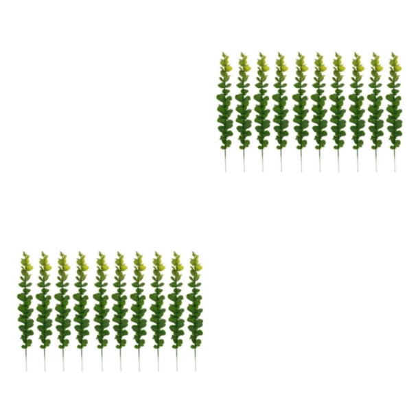 Plantas artificiales Naiovety de eucalipto 10 piezas de aspecto vivo color Verde