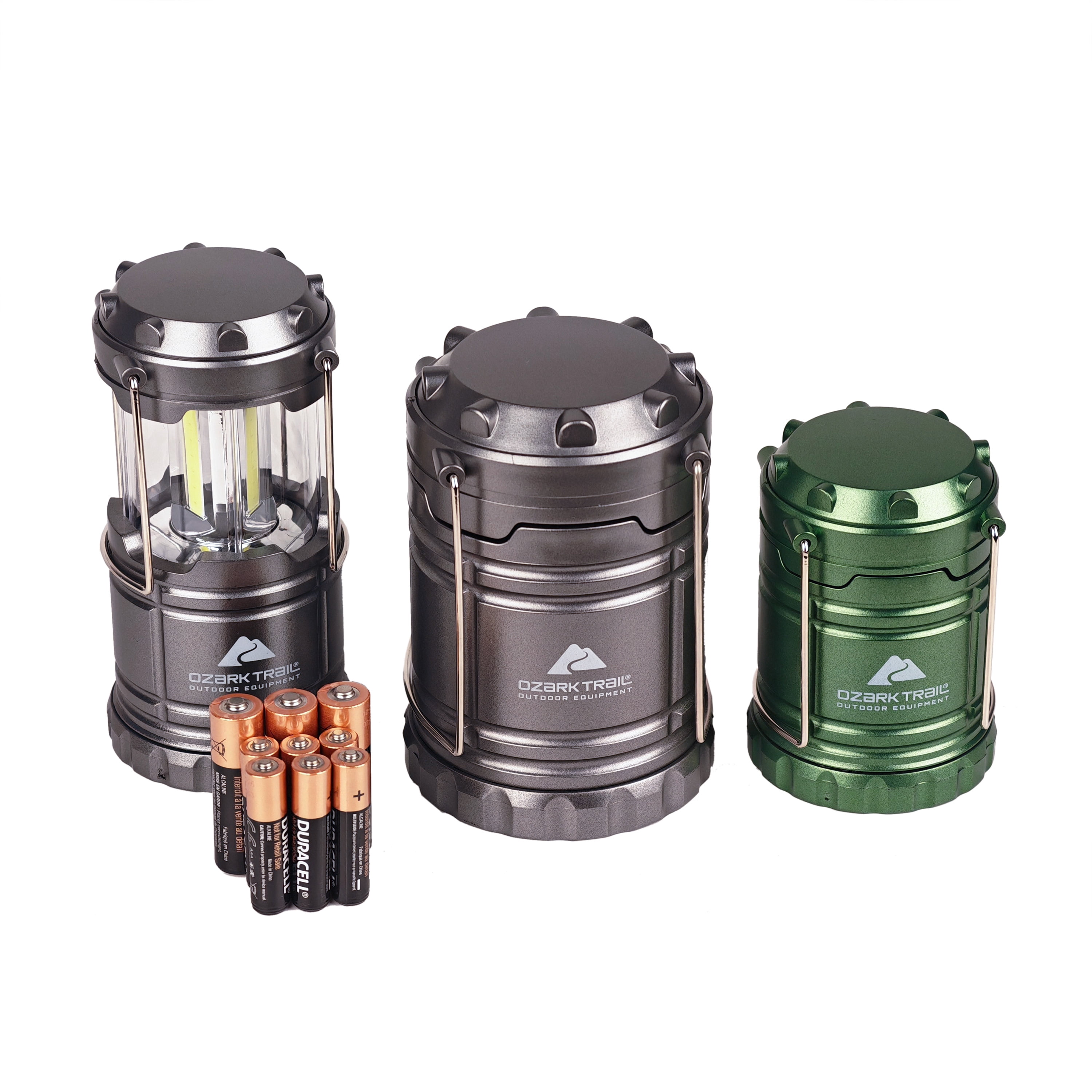 Ozark Trail Lantern Set with one 3*AA big lantern and two 3*AAA small lantern