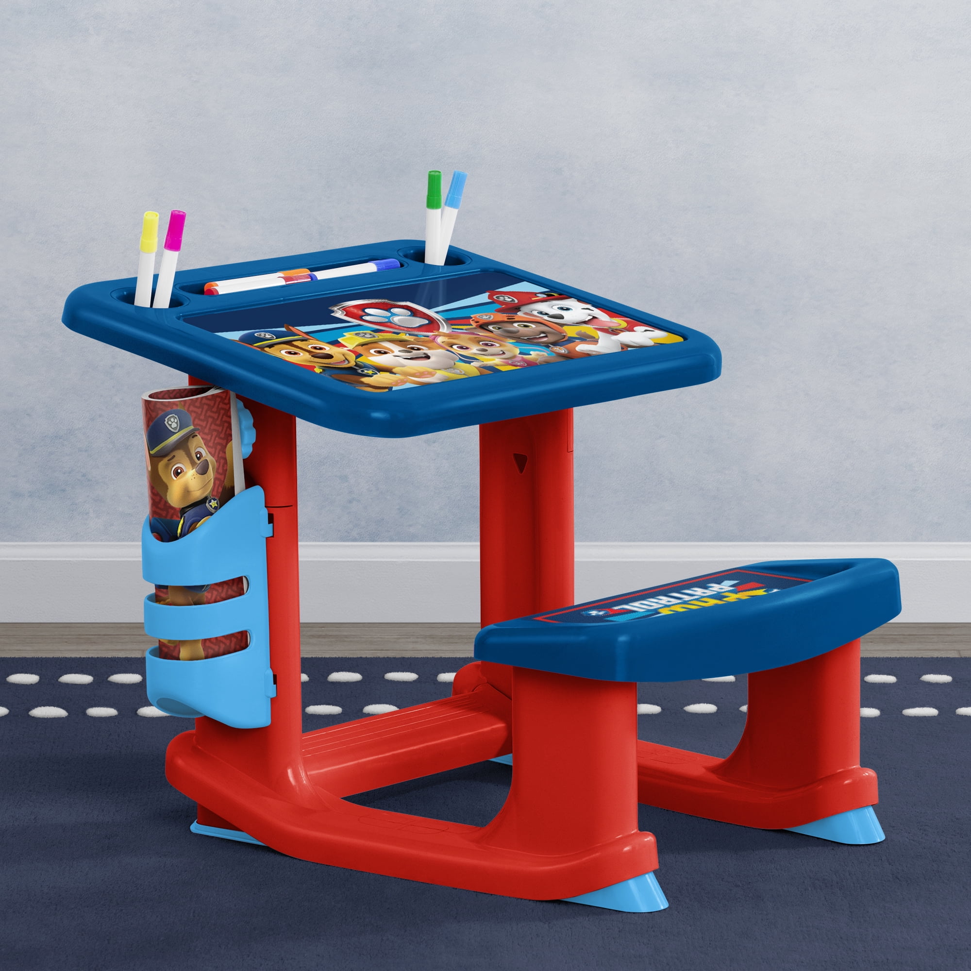 PAW Patrol Draw and Play Desk with Markers and Coloring Pages (10 Count)