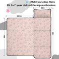 thumbnail image 5 of Pink Butterfly Pattern Teens Toddler Nap Mat with Pillow, Sleeping Mat Bag for Preschool Daycare 59"x22", 5 of 6