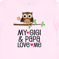 thumbnail image 4 of Inktastic My Gigi and Papa Love Me Granddaughter Girls Baby T-Shirt, 4 of 5