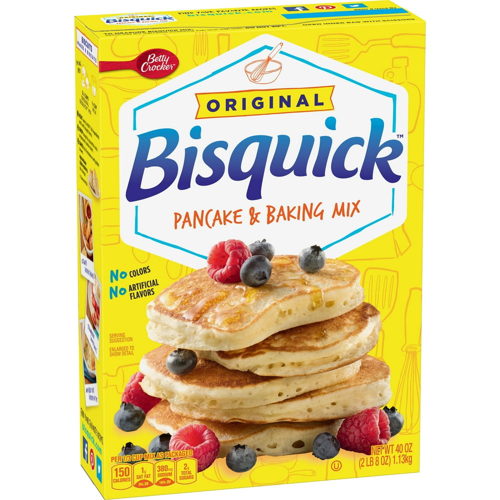 (2 Pack) Betty Crocker Bisquick Pancake and Baking Mix, 40 oz Walmart