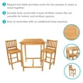 thumbnail image 3 of Sunnydaze 3-Piece Teak Patio Dining Set, 3 of 7