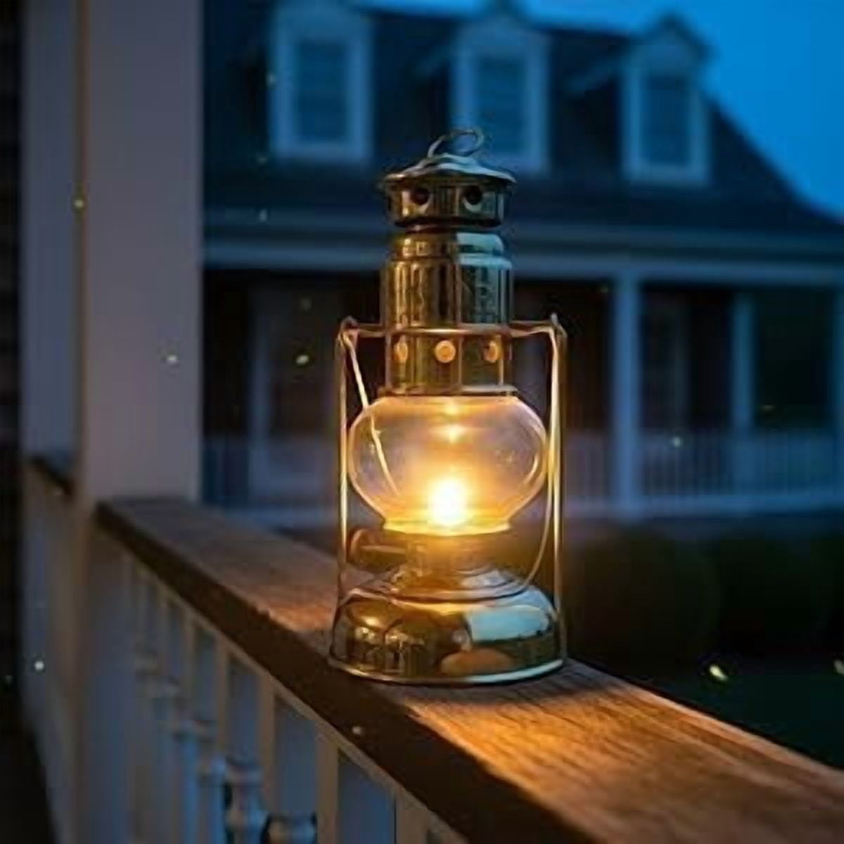 Brass Mini Small Oil Lamp Lanterns for Home Decor 7" (Brass) Rustic Vintage Home Decor Gifts