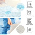 thumbnail image 3 of Yayeee Bath Rug for Bathroom Floor Non Slip Rectangle Fluffy Soft Absorbent Mat, 16"x24", Blue Pattern, 3 of 7