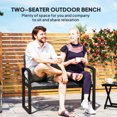 thumbnail image 4 of Outsunny Banc d'Extérieur en Osier 2 Places pour Patio, Causeuse avec Coussin, Gris, 4 of 10