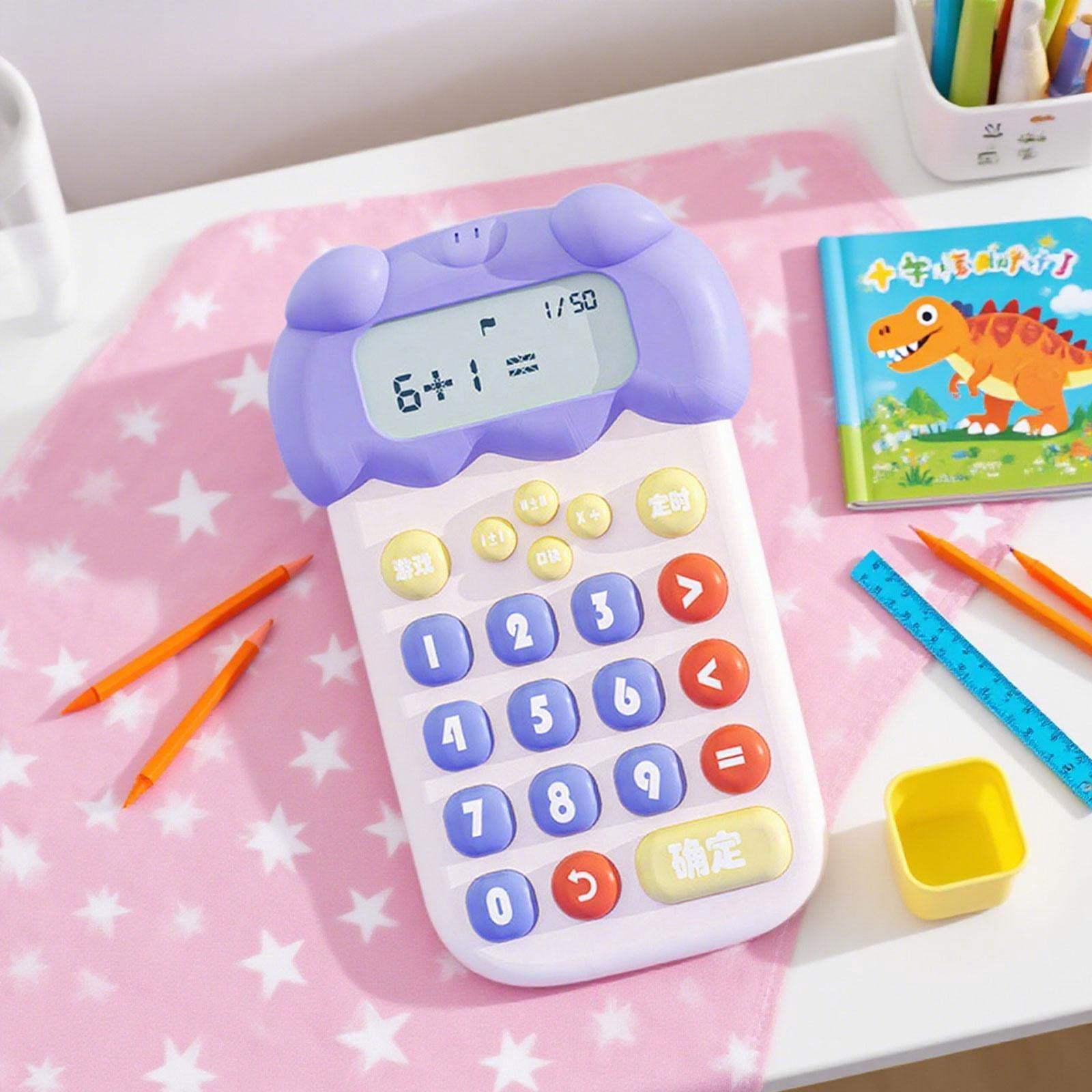 LeeQinersw Dinosaur Calculator Office Desktop Calculator Teaching Aids Intelligent Learning Blue