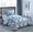 Blue Grey, variant on Reversible Patchwork Quilt Set, 3-Piece Lightweight Bedspread, Traditional Floral Design, Washable All-Season Coverlet, Full/Queen Size in Pink and Green
