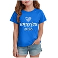 thumbnail image 1 of Akiihool Hauts de Mode pour Filles T-Shirts Graphiques pour Fille Haut d'Hibiscus de Vacances Col Rond Manches Courtes Jolis Hauts d'Été Coupe Ajustée T-Shirt (Bleu, 2-3 Ans), 1 of 4
