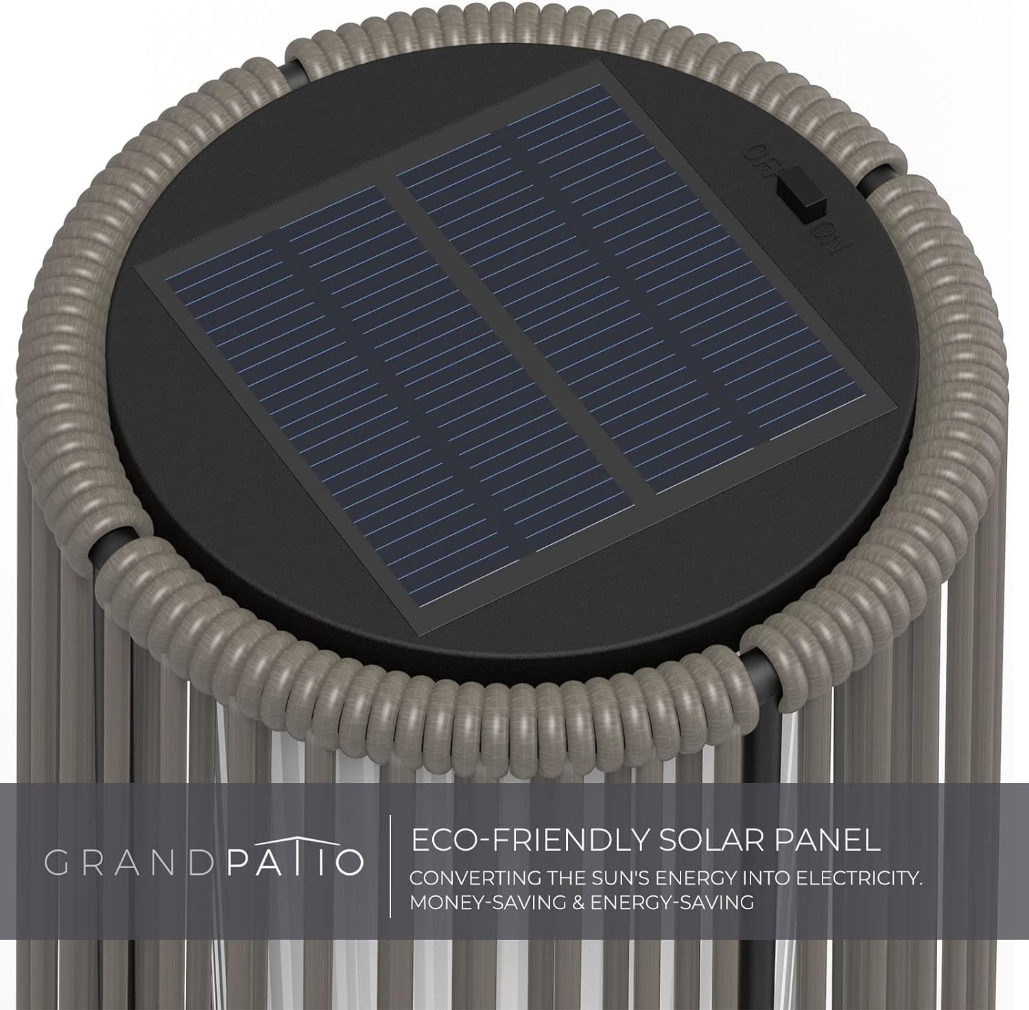 2-Pack Outdoor Floor Solar Light, All-Weather Wicker Patio Lamp, Outdoor/Indoors Lamp, Dark brown