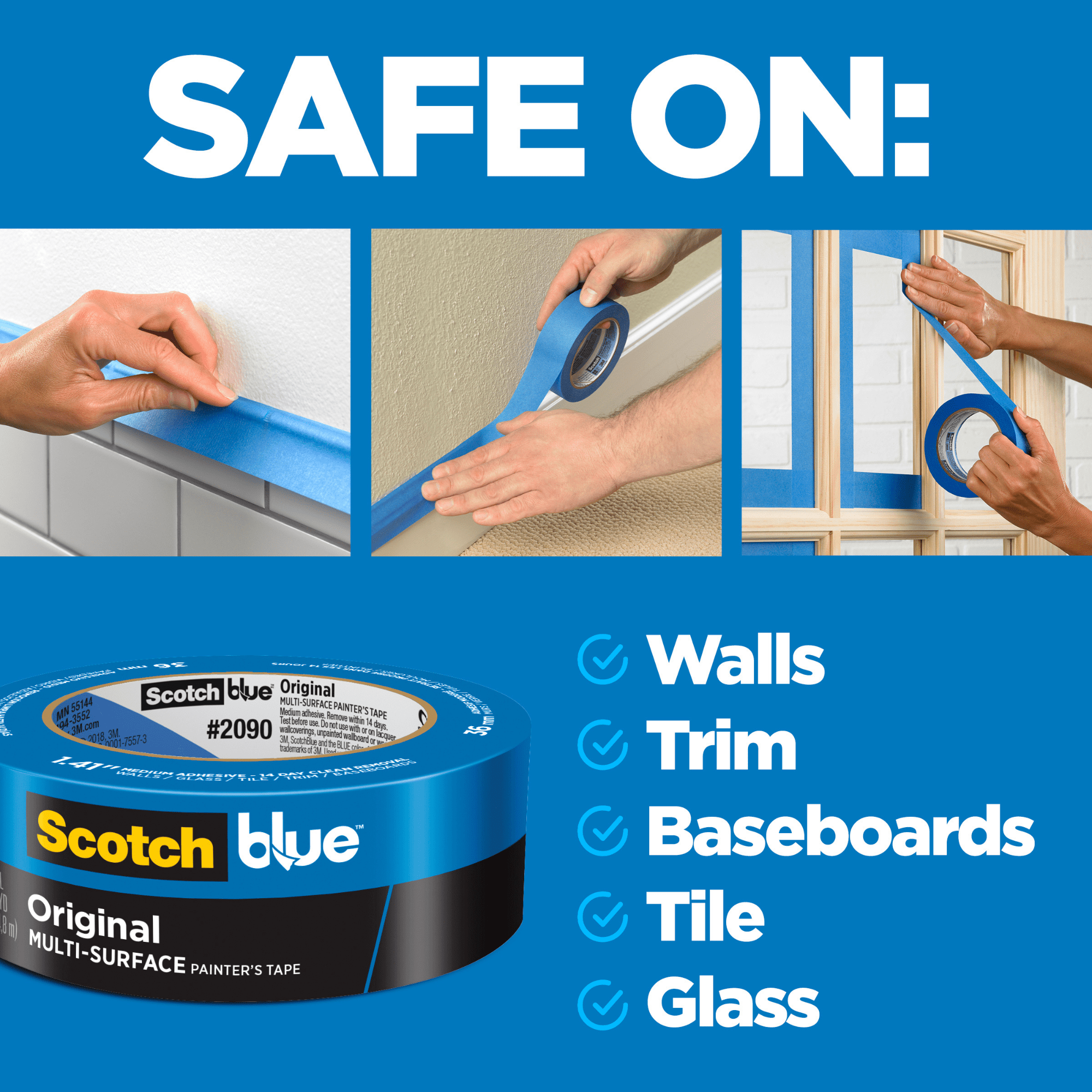 3m MMM-3680 3/4' Blue Painters Tape