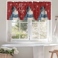thumbnail image 4 of Let it Valances for Windows, 60 x 18in, Snow Christmas Snowman Snowflake Red Rod Pocket Kitchen Valance Curtain Light Filtering Window Treatments for Living Room Bedroom, 1 Panel, 4 of 7