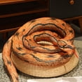 thumbnail image 3 of 100-300cm Artificial Python Plush Toy Long Snake Yellow Orange Green Python Plush Toy Decorate The House Holiday Decorations, 3 of 5