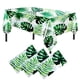 thumbnail image 1 of Manteles de hojas de palma para decoración de fiesta hawaiana, 3 manteles de plástico desechables para fiesta de cumpleaños de baby shower de la selva, 1 of 6