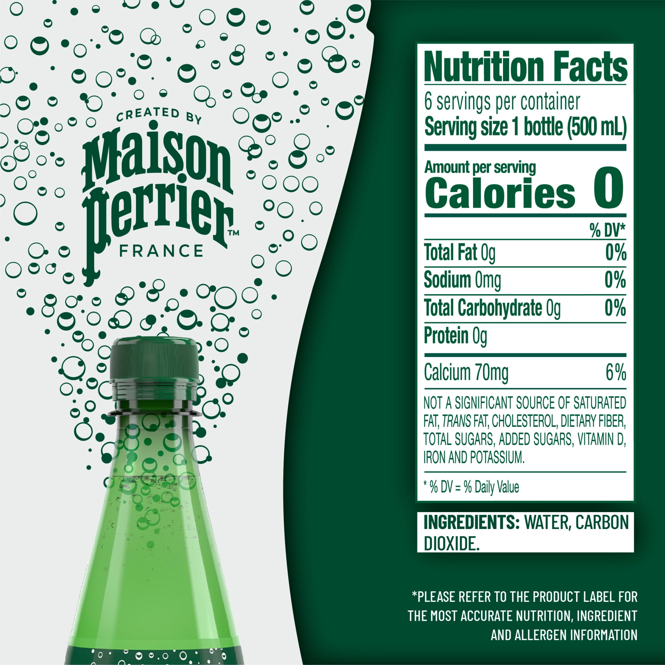 (2 pack) Maison Perrier Ultimate Sparkling Water,  16.9 fl oz, 6 Pack Bottles