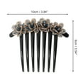 thumbnail image 2 of Unique Bargains 1 Pc Women's Crystal Plum Blossoms Side Comb for Parties Blue Gray Plastic, 2 of 4