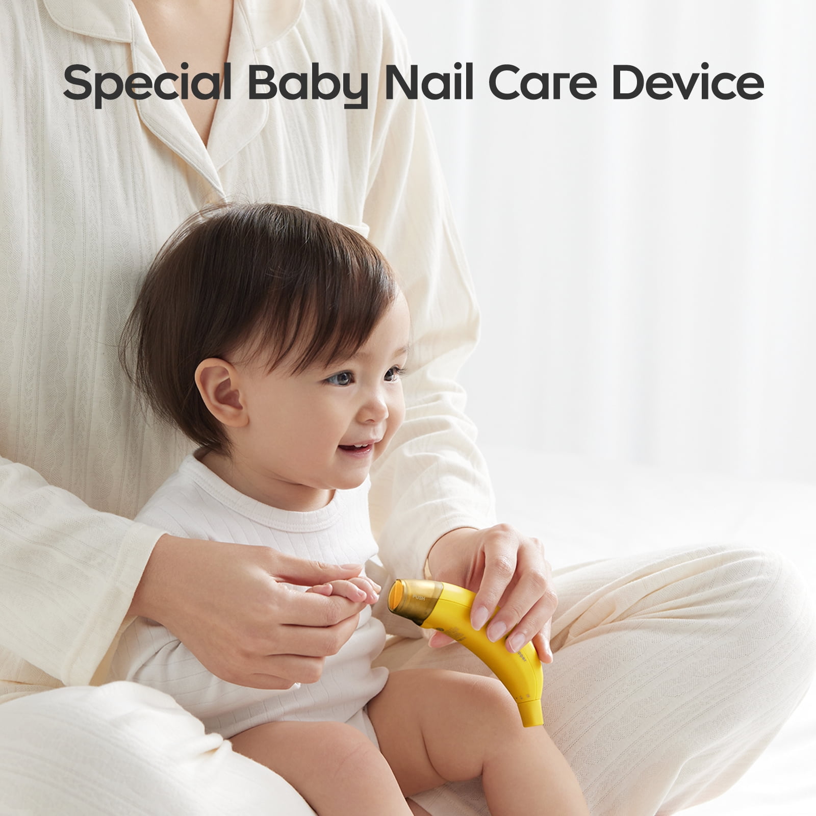 Bc Babycare Baby Nail Clippers, Gentle Rechargeable Baby Nail Trimmer Electric for Newborn Infant Toddler, 5 Grinding Head Replacement Pads, Green