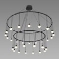 thumbnail image 5 of Sonneman S1F38K-SC06XX12-RP04 Suspenders Led Double Ring Multi Light Pendant - Black, 5 of 7
