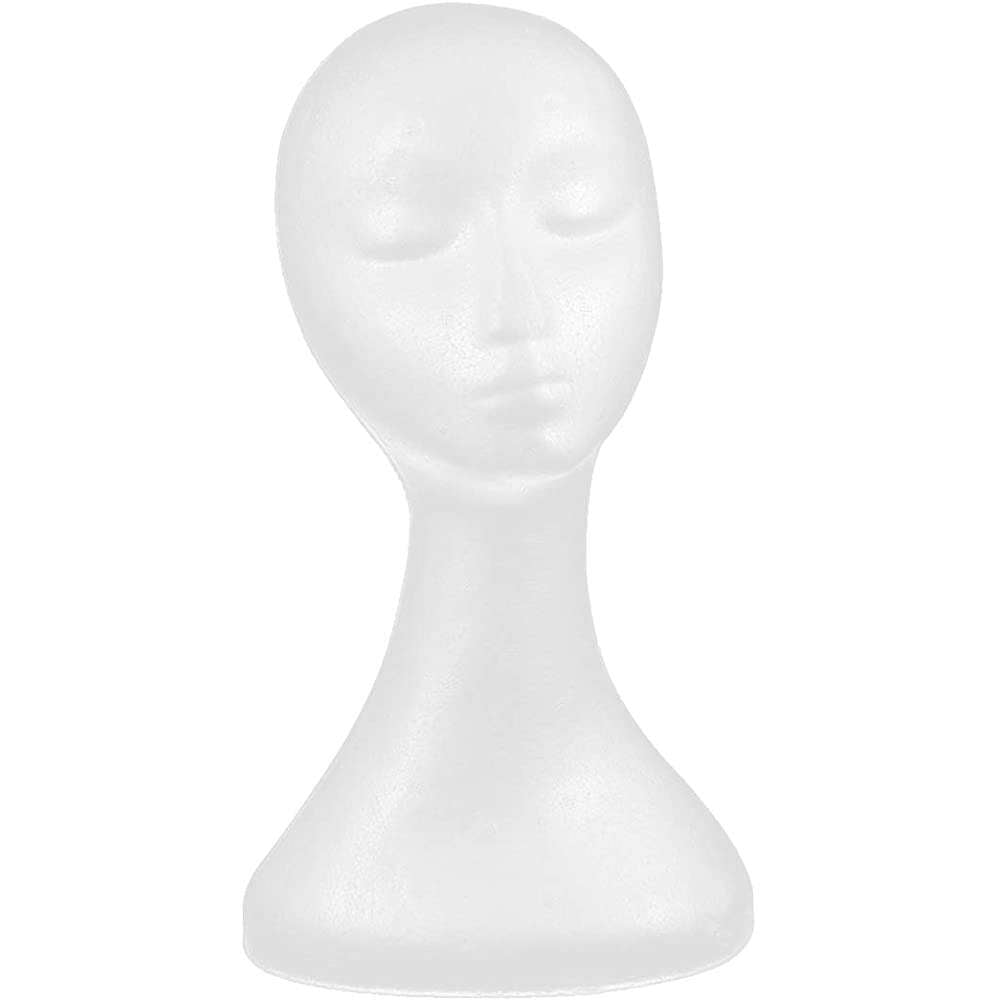 US Styrofoam Mannequin Foam Wig Hair Head Model Glasses Hat Wig Display Stand 