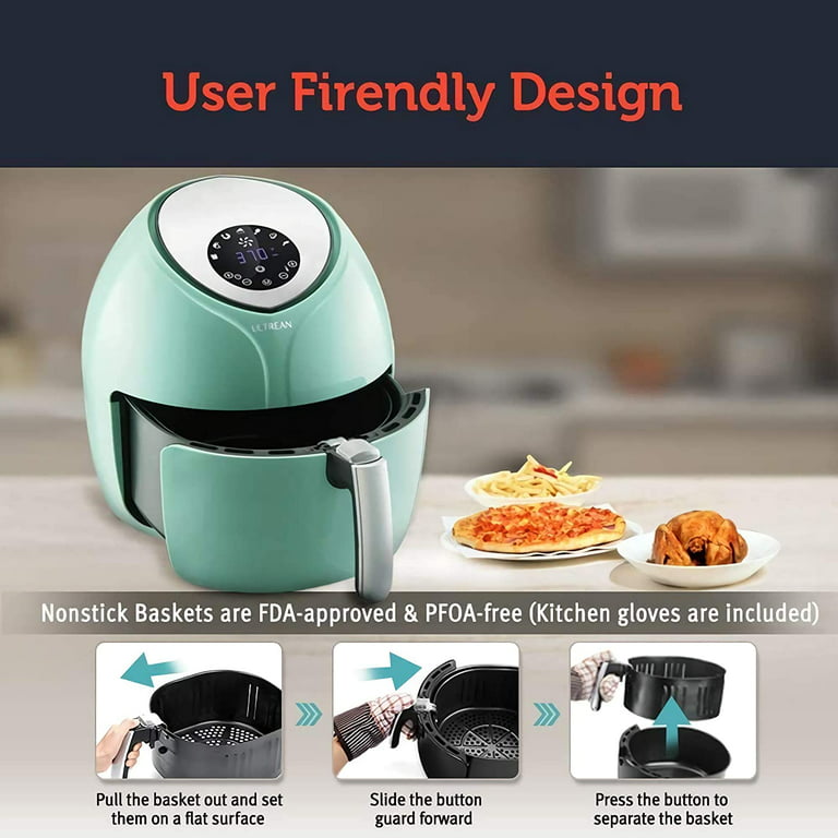 Ultrean 5.8 Quart Air Fryer, Electric Hot Air Fryers Oilless Cooker with 10  Presets, Digital LCD Touch Screen, Nonstick Basket, 1700W, UL Listed (Gree  for Sale in Bakersfield, CA - OfferUp
