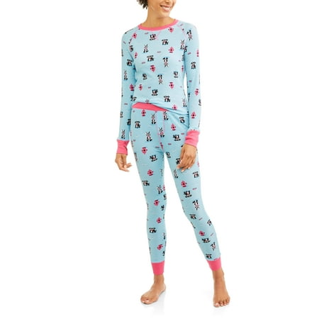 Women's Thermal long sleeve top and pant pajama set
