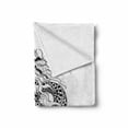 thumbnail image 2 of Japanese Dragon Soft Flannel Fleece Throw Blanket, Sketch Artwork Style Mighty with Claws Monster Tattoo Artwork, Cozy Plush for Indoor and Outdoor Use, 50" x 60", White Black, by Ambesonne, 2 of 6