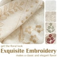 thumbnail image 6 of Floral Linen Blend Curtains 84 Inch Embroidered Drapes for Bedroom Living Room Set 2 Panels, 6 of 8